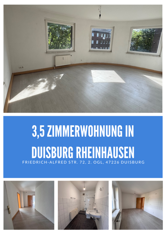Wohnung zum Mieten in Duisburg 521,27 € 81.96 m²