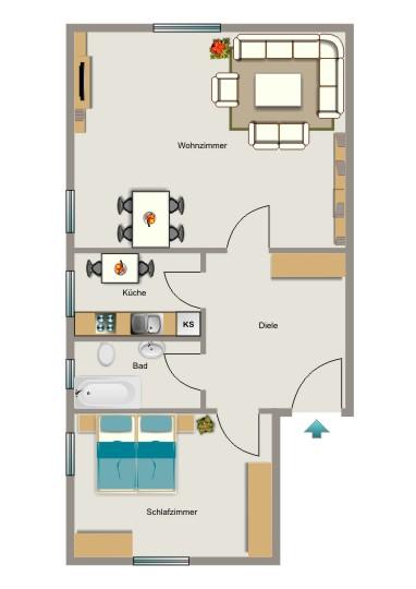 Wohnen im Dichterviertel mit grünem Innenhof 2 zimmer