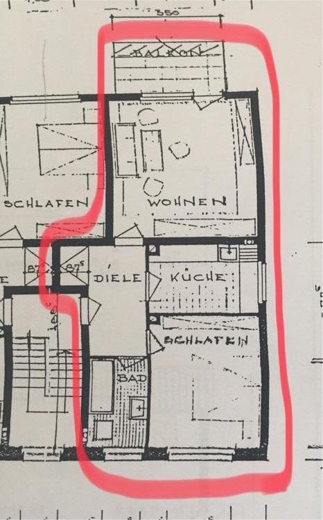 2,5 Zimmer Mietwohnung 56qm