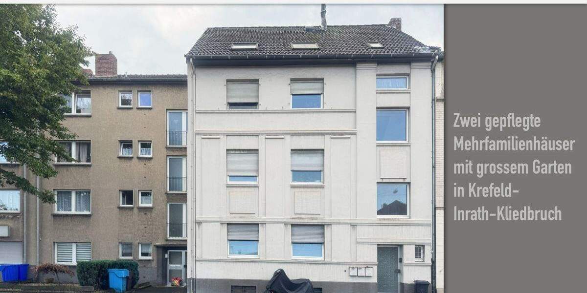 Zwei gepflegte Mehrfamilienhäuser mit grossem Garten in Krefeld-Inrath 2 zimmer