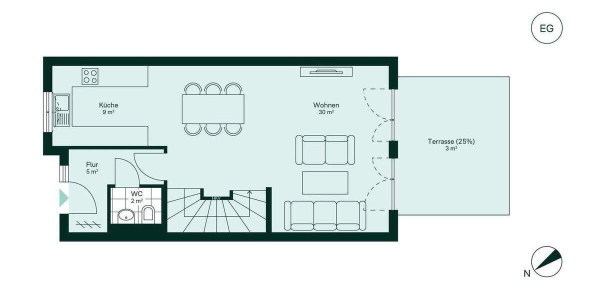 Reihenmittelhaus Heiligenhaus Mitte - 4 Zimmer, 142 m&sup2;, 679.900&euro; | Angebot:23941040