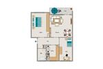 Erdgeschoßwohnung Duisburg Walsum - 3.5 Zimmer, 57 m&sup2;, 495&euro; | Angebot:26656405