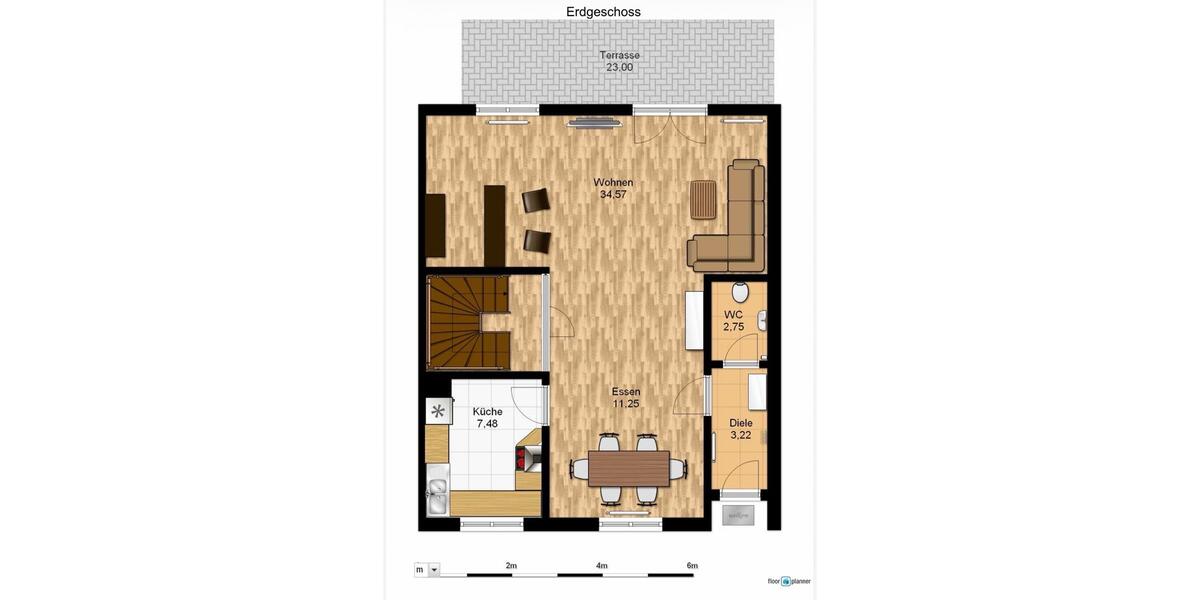Reihenhaus Krefeld Benrad - 6 Zimmer, 140 m&sup2;, 529.000&euro; | Angebot:26710350