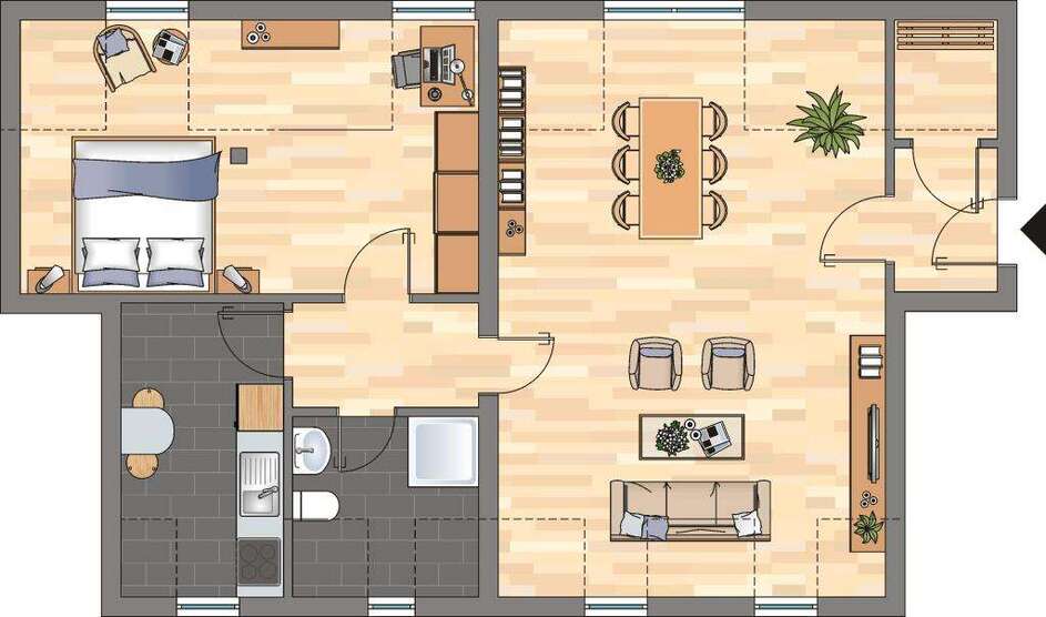 Wohnung zum Mieten in Herne 459 € 60.12 m² 2 zimmer