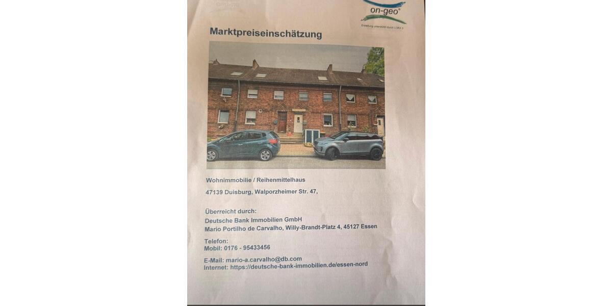 Reihenhaus Duisburg Beeck - 250.000&euro; | Angebot:26939967