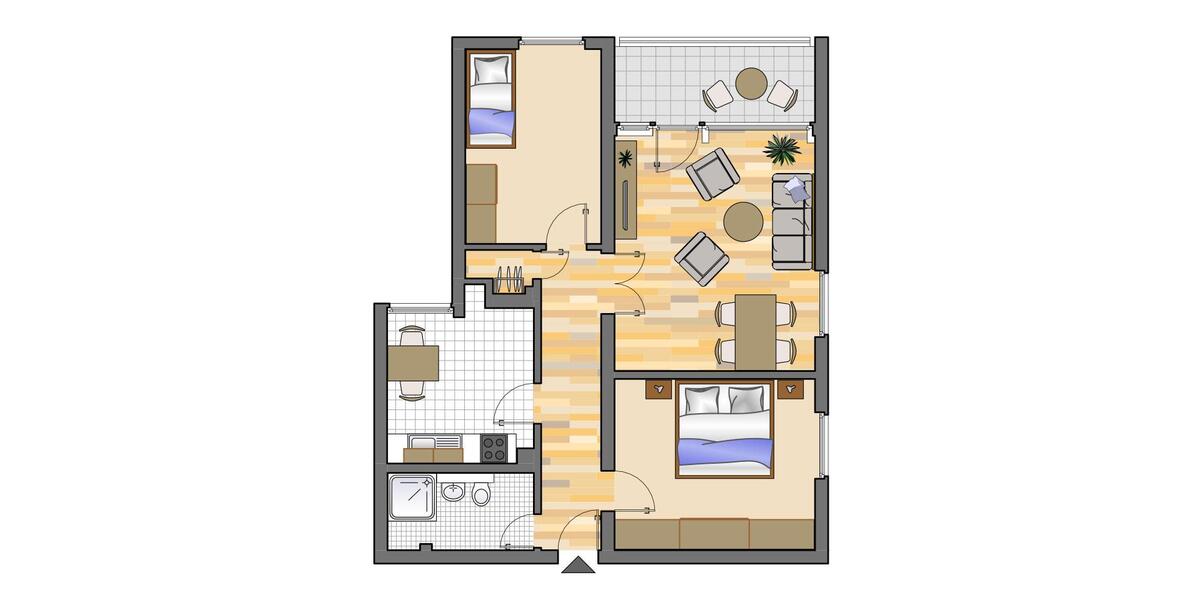 Etagenwohnung Gelsenkirchen Gelsenkirchen-Nord - 4 Zimmer, 71 m&sup2;, 499&euro; | Angebot:25542355