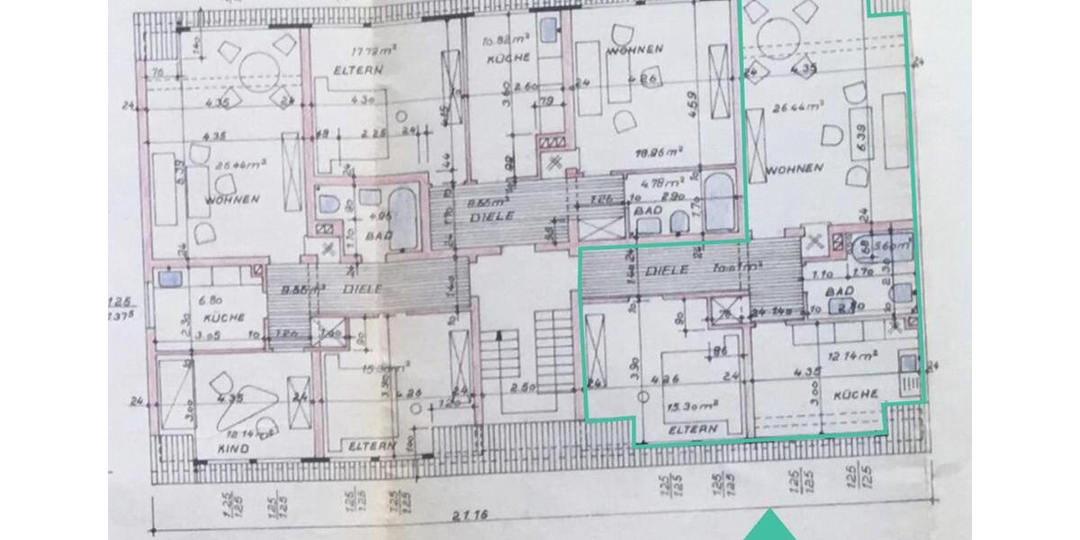 Dachgeschoßwohnung Duisburg Rheinhausen - 2 Zimmer, 69 m&sup2;, 550&euro; | Angebot:24866118