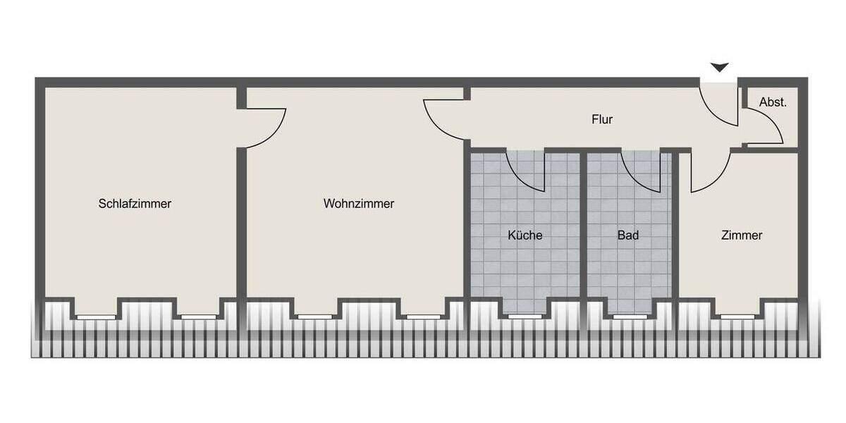 Etagenwohnung Krefeld / Cracau Cracau - 3 Zimmer, 79 m&sup2;, 760&euro; | Angebot:26892916