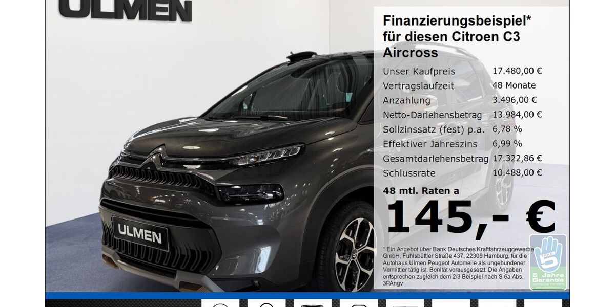 Citroen C3 Aircross 19.173 km 17.480 &euro; Düsseldorf 40233