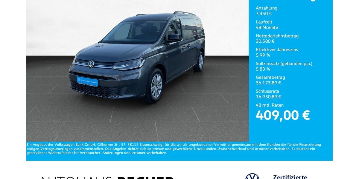 VW Caddy Maxi 7.606 km 37.930 &euro; Wesel 46485