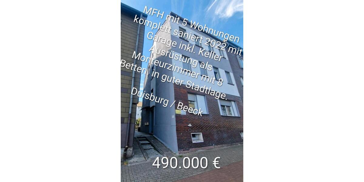 Mehrfamilienhaus, Wohnhaus Duisburg Beeck - 490.000&euro; | Angebot:27012629
