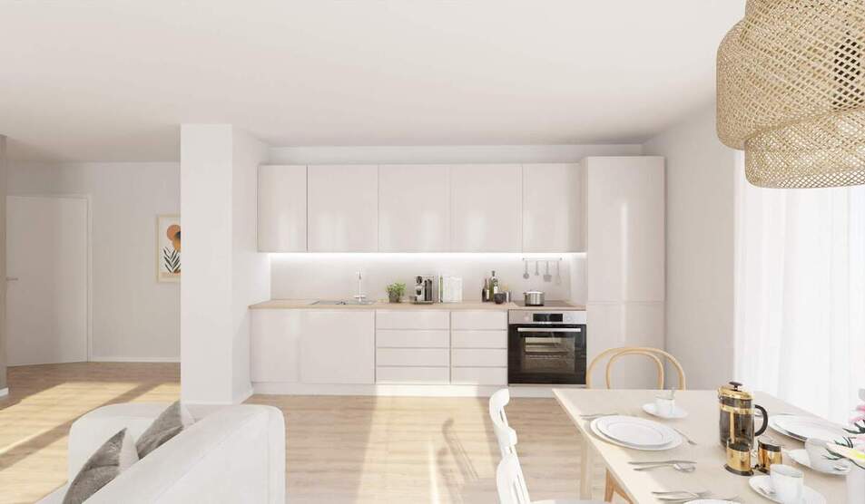 Barrierefreie Wohnung mit Parkett, bodentiefen fenstern und Aufzug 3 zimmer