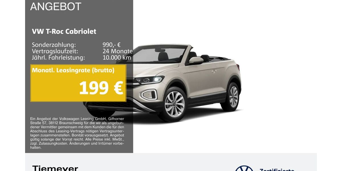 VW T-Roc 5.371 km 27.430 &euro; Duisburg 47059