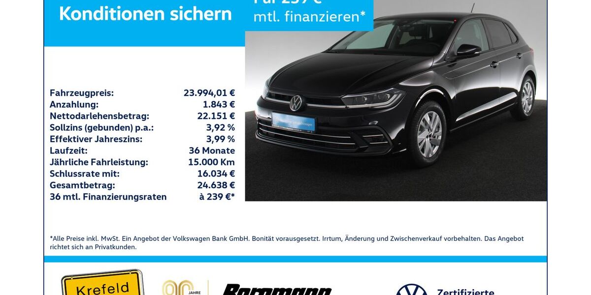 VW Polo 8.745 km 21.997 &euro; Krefeld 47803