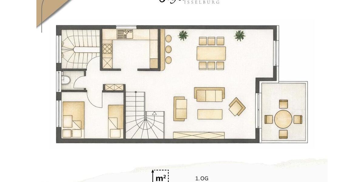 Maisonettenwohnung Moers Rheinkamp - 5 Zimmer, 120 m&sup2;, 1.650&euro; | Angebot:26135100