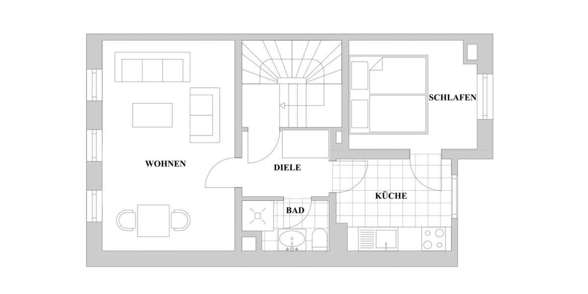 Etagenwohnung Düsseldorf Altstadt - 2 Zimmer, 39 m&sup2;, 995&euro; | Angebot:25738811