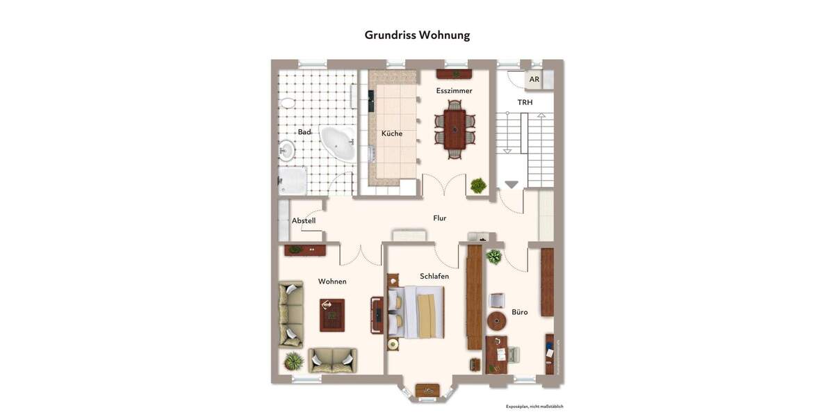 Etagenwohnung Duisburg Mittelmeiderich - 5 Zimmer, 132 m&sup2;, 199.900&euro; | Angebot:25401378
