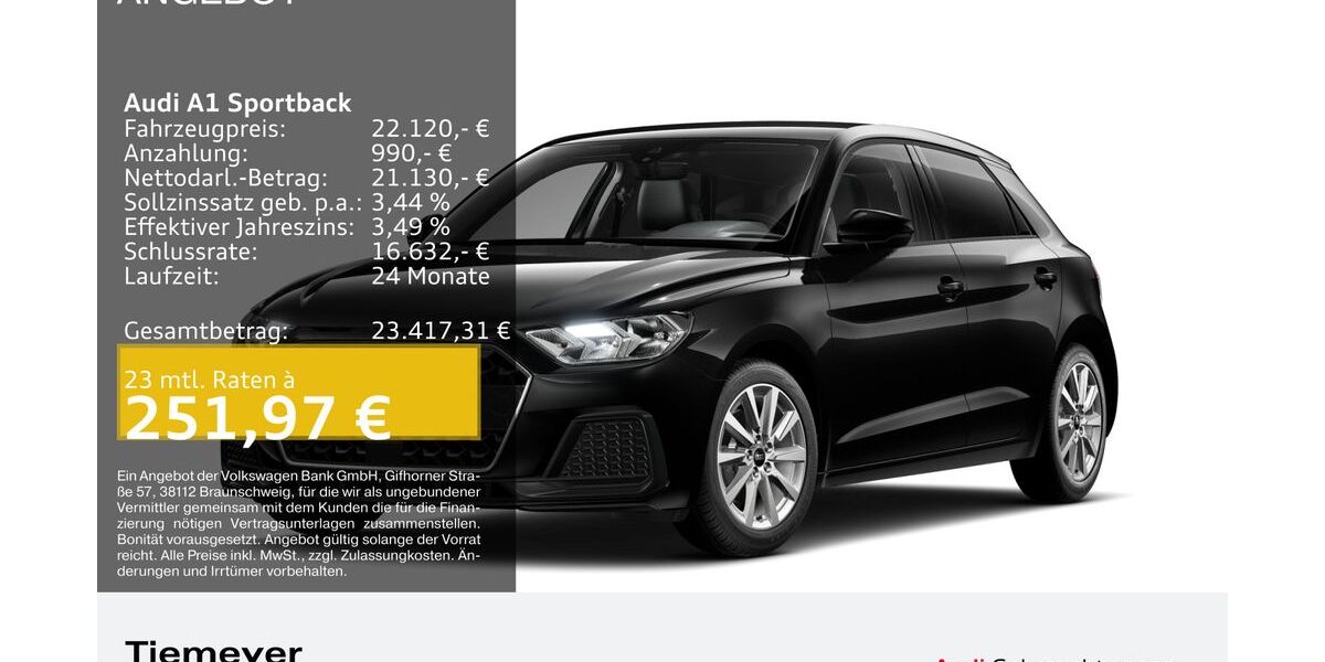 Audi A1 1.312 km 22.120 &euro; Dorsten 46284