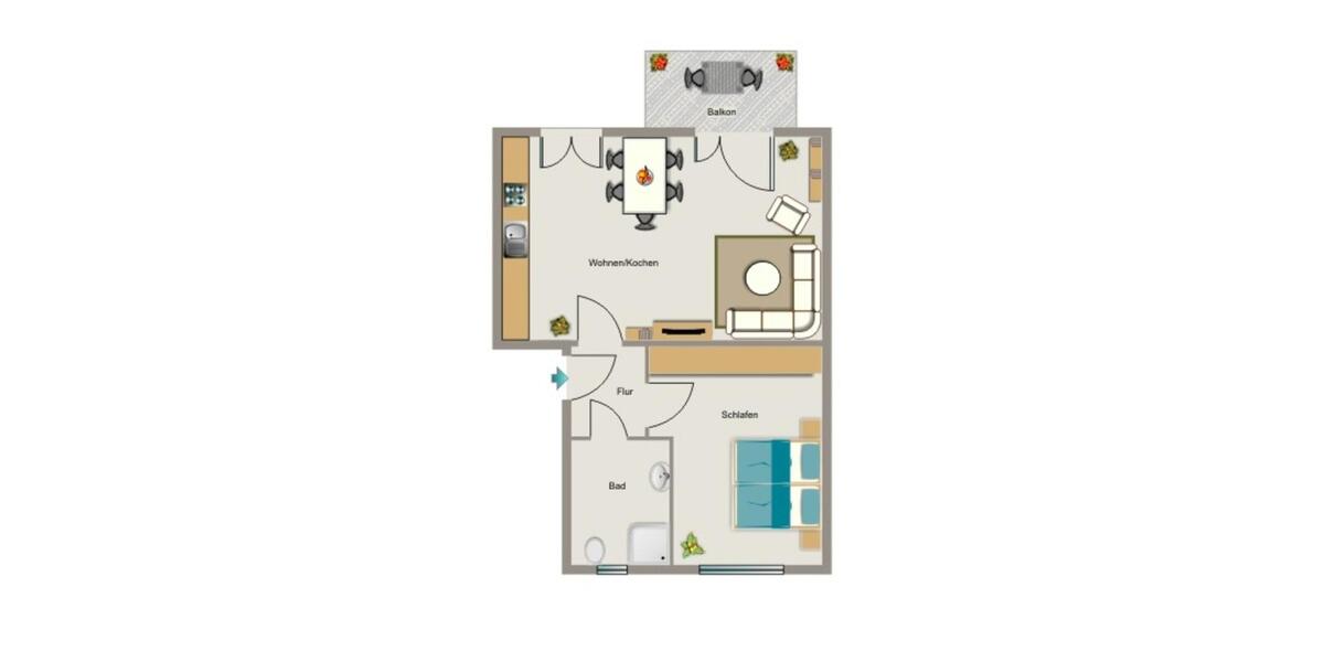 Etagenwohnung Duisburg Hamborn - 2.5 Zimmer, 42 m&sup2;, 327&euro; | Angebot:26358547