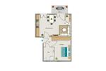 Etagenwohnung Duisburg Hamborn - 2.5 Zimmer, 42 m&sup2;, 327&euro; | Angebot:26358547